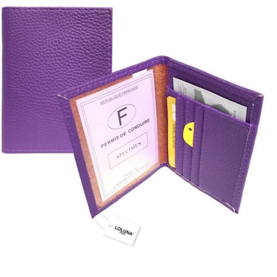 Porte Carte Cuir LOLUNA® Porte Carte Identité Permis De Conduire