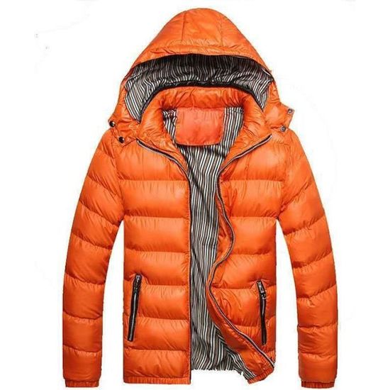 Doudoune Orange Homme Doudoune Fine Doudoune Mode Doudoune de