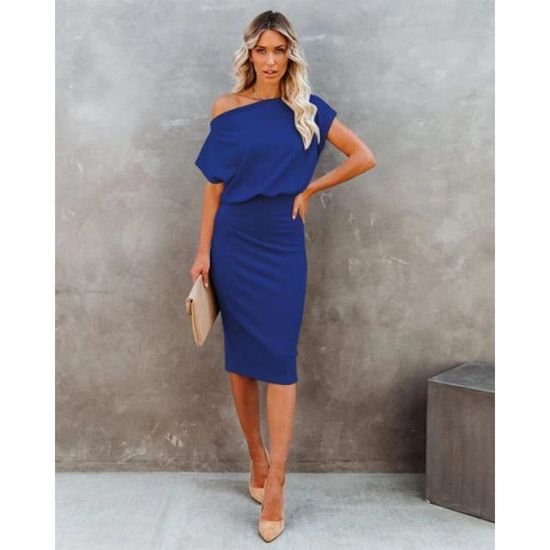 SHEIN T-shirt Décontracté En Tricot Pour Adolescentes, Couleur Unie, Épaules Dénudées, Style