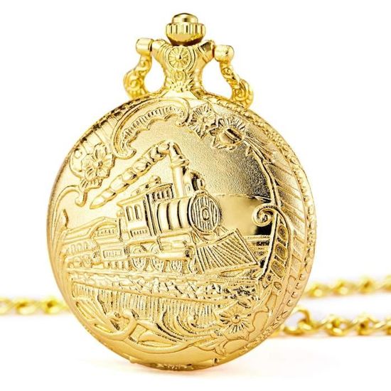 Montre Gousset à Quartz – Style XIXème, Boîtier Métal Argenté