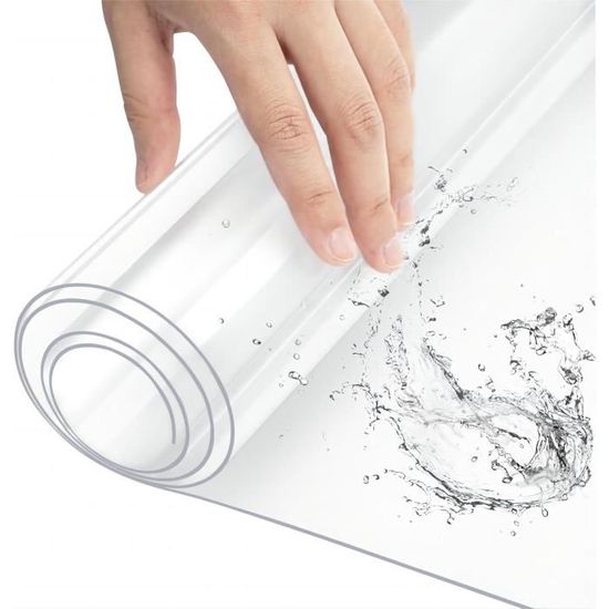 Protection De Table Transparente ANRO - 2 Mm D'épaisseur, Largeur 100 Cm - PVC Souple Mat