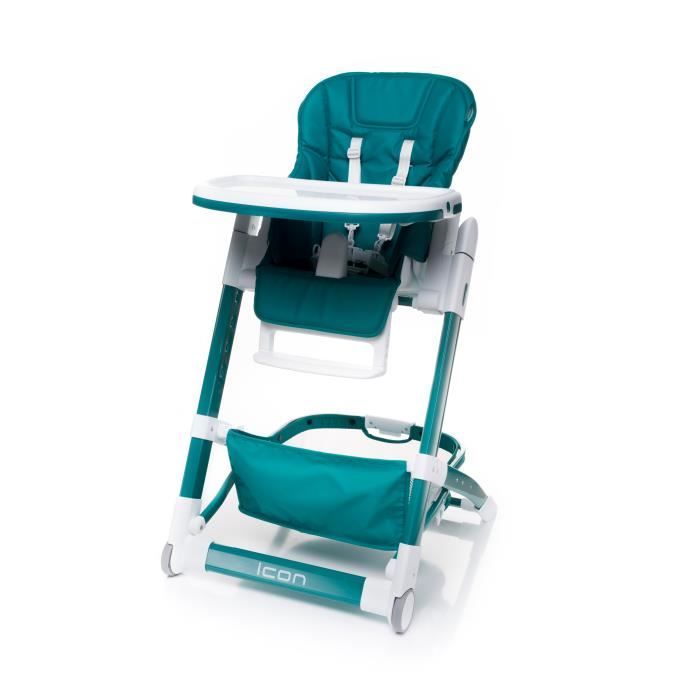 chaise haute très tendance HICON cuir écologique - max 15 kg 55 Turquoise Foncé