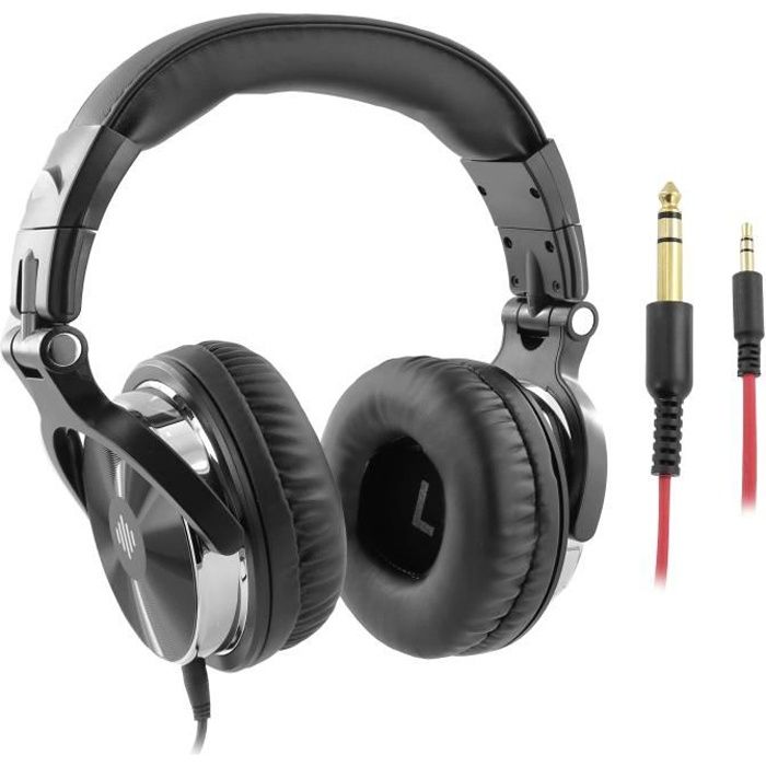 Divarte Headone 50-B, Casque filaire Audio Professionnel Noir pour DJ, Studio, Monitoring, son idéal pour Smartphone, ...