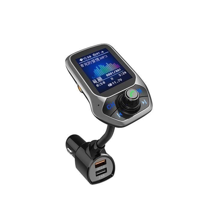 Transmetteur FM Voiture Lecteur MP3 Écran couleur Appel Mains Libres