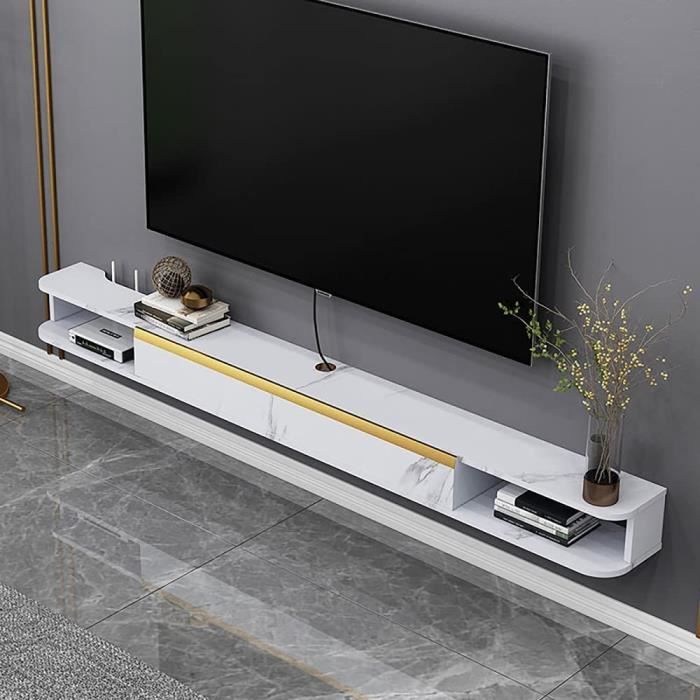 meuble télé urale lowboard,Suspendu Meuble TV Grande Capacité,Banc TV flottant Simple D'Appartement éTroit Et Petit-A - 120cm A32