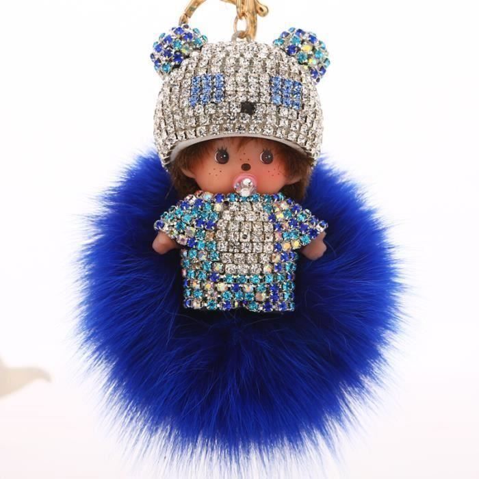 Monchichi Kiki Chapeau porte-clés accessoires de voiture diamant