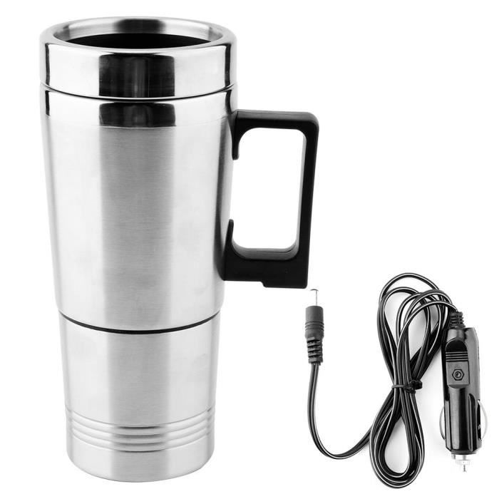 Bouilloire Électrique 350 ML + 150 ML En Acier Inoxydable Voiture Bouilloire Électrique Café Thé Thermos Chauffe-Eau Tasse 12 V