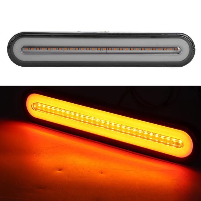HURRISE lumière LED 100LED 3 en 1 feu arrière étanche clignotant indicateur de frein feu d'arrêt 12V-24V jaune + rouge