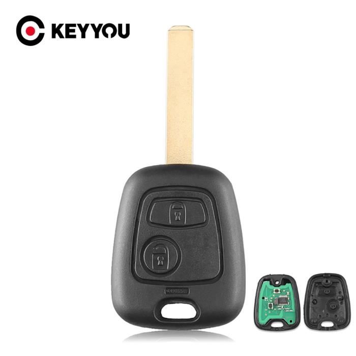Taille clé télécommande à , 433MHZ, lame VA2, avec puce PCF7961, sans clé, pour voiture Peugeot 307, citroën C1 C3