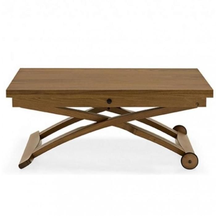 Table basse relevable extensible italienne MASCOTTE  noyer - Bois Inside75