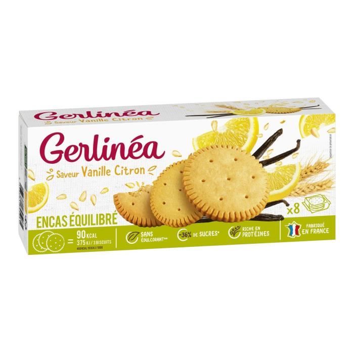 GERLINEA Biscuits saveur vanille et citron - 156 g