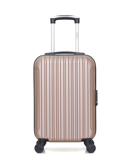 HERO - Valise Cabine ABS ALPES-E 50 cm 4 Roues - Rose Rose Dore