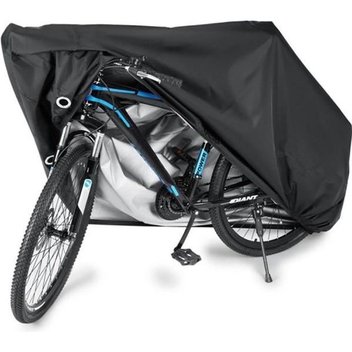 Housse pour Vélo, Housse de Protection pour Vélo Imperméable Anti-UV Protection Poussière Résistant, 200x70x110cm, Noir
