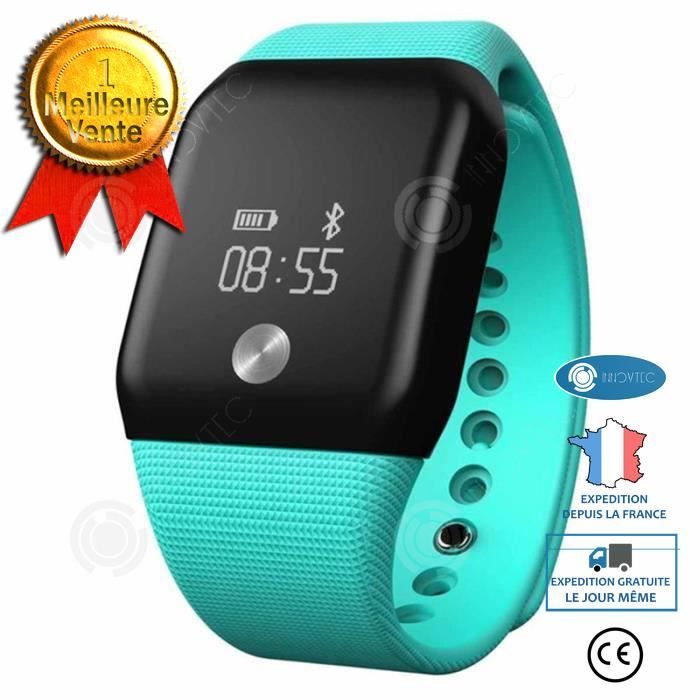 INN Vert Bracelet intelligent A88 Smart Watch Bluetooth Wristband Sports Health Bracelet Moniteur de fréquence cardiaque Moniteu