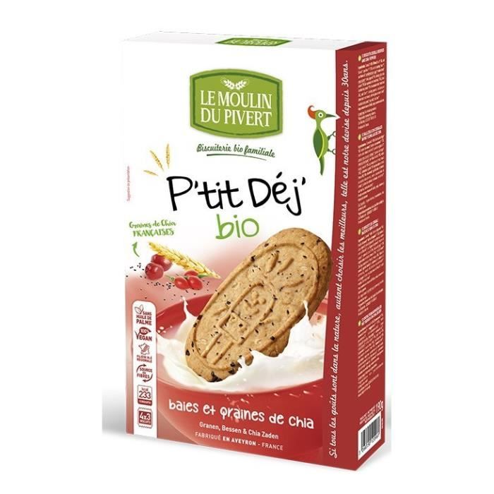Le Moulin du Pivert - P’tit dej baies & graines de chia 190gr
