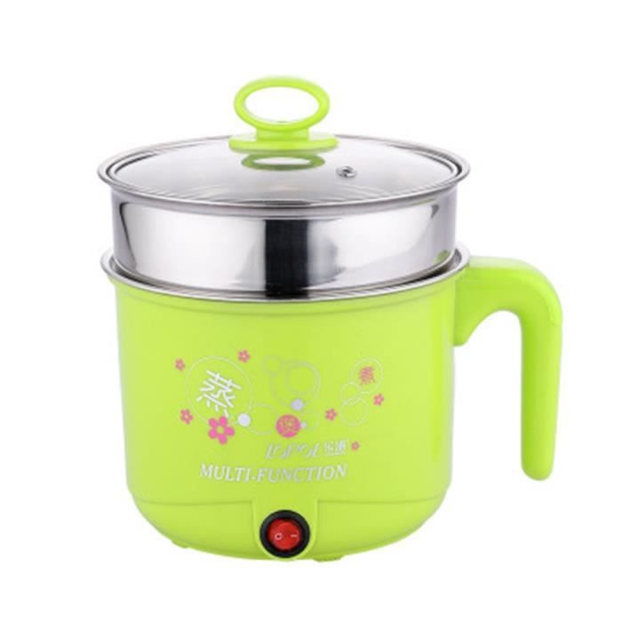 Poêle électrique multifonctionnelle fondue électrique fruit vert + tiroir en acier inoxydable