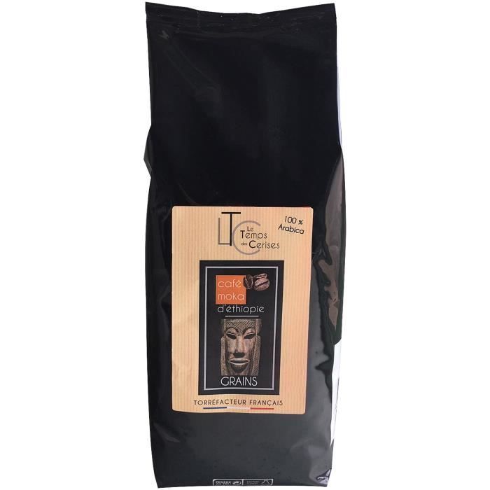 MAISON TAILLEFER Café moka d'Ethiopie en grains - 100% Arabica - 1 kg