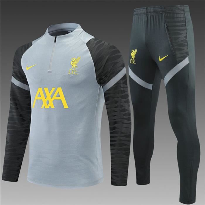 Maillot Foot NIKE Liverpool 2021 2022 Survêtements Foot Homme Enfants Nouveau - Gris