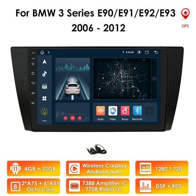 Autoradio Android 11 pour BMW série 3 E90 E91 E92 E93 2006-2012 lecteur multimédia 2din GPS Navi stéréo 9 \