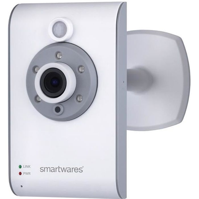 SMARTWARES Caméra de surveillance IP sans fil connectée HD 720P LAN/Wi-Fi pour intérieur C733IP