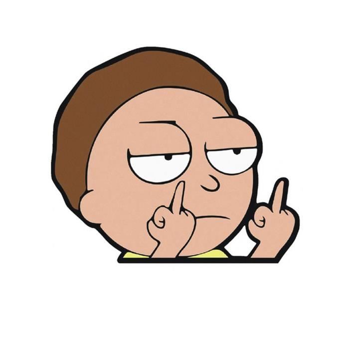 2Pcs Skin - Sticker pour ordinateur et Fenêtre de voiture -Morty