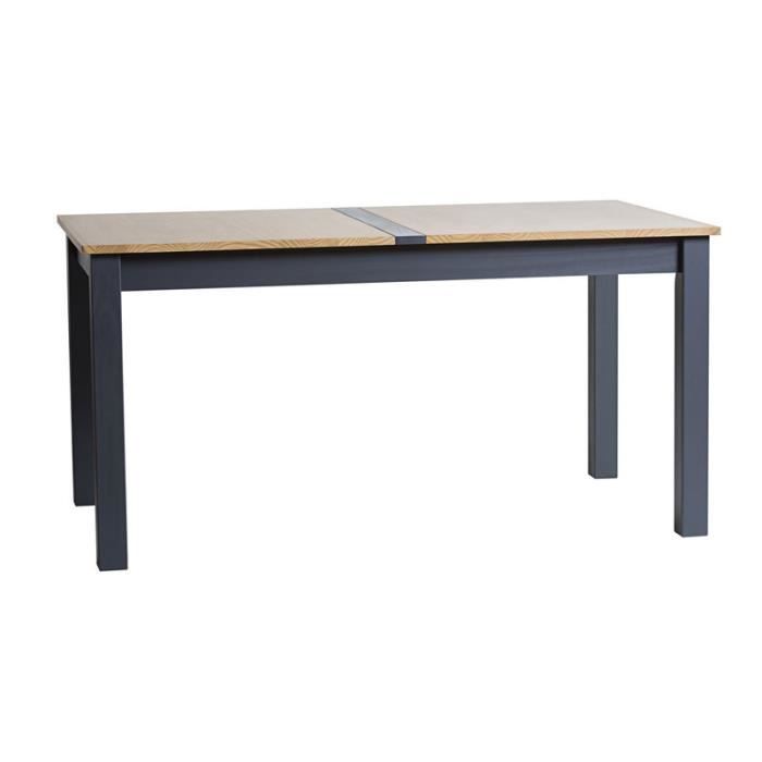 Table de repas Gris anthracite et Bois - EMIE n°1 - L 150 x l 85 x H 75