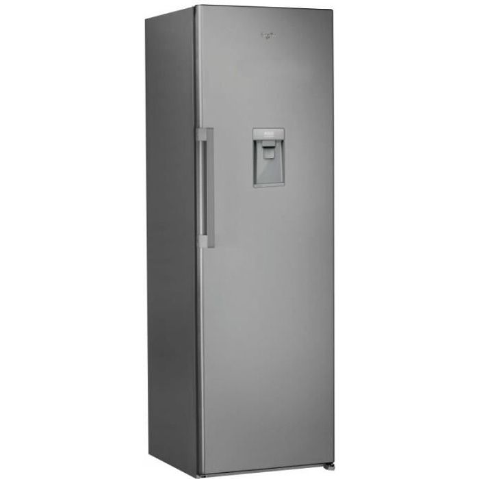 WHIRPOOL Réfrigérateur Simple porte 364L Pose libre Distributeur d'eau 63 Inox