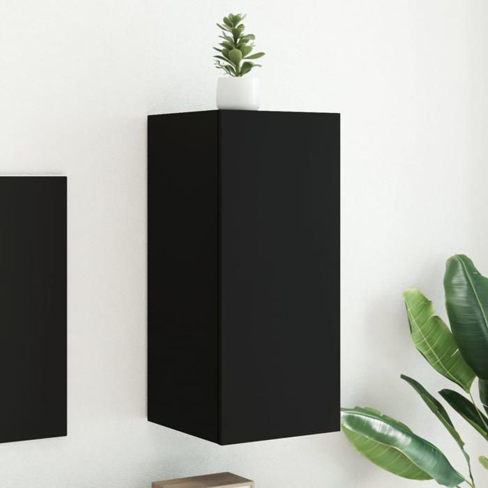 vidaXL Meuble TV Mural avec Lumières LED Armoire de Télévision Suspendue avec Rangement Meuble Télé Flottant Salon 837234