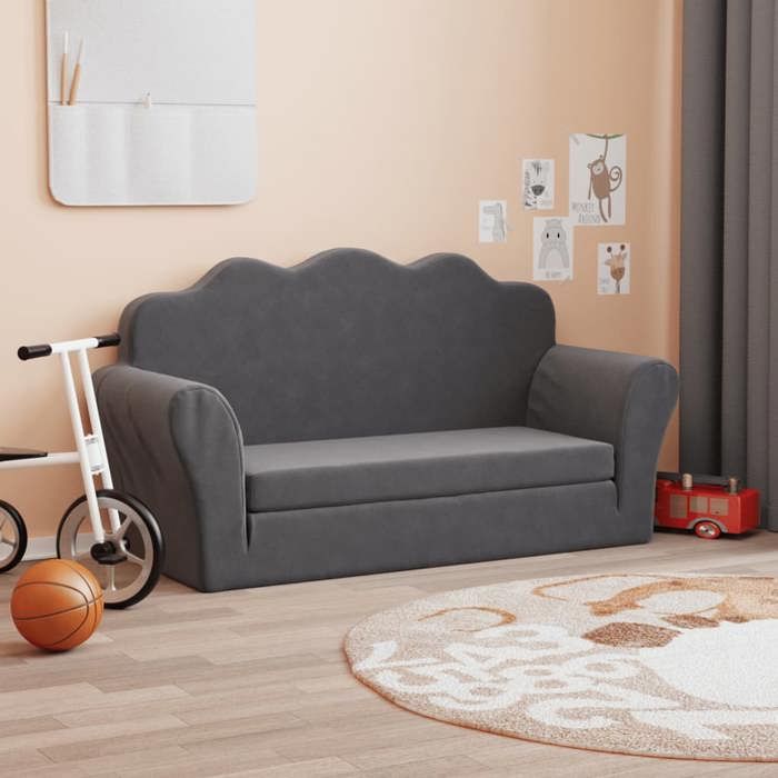 vidaXL Canapé-lit pour Enfants 2 Places Lit de Jour avec Dossier et Accoudoirs Lit dInvité pour Tout-petits Chambre 357060