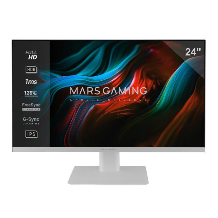 Écran Gaming - Mars Gaming - MV-24 - 24 IPS FHD 120Hz - HDR10 1ms - FreeSync + G-Sync