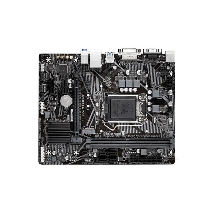 Carte mère GIGABYTE H410M D2VX SI Intel H410 Socket LGA1200 2xDDR4 SDRAM 64GB Micro ATX Reconditionné - Gigabyte reconditionné disponible sur Cdiscount Seconde Vie