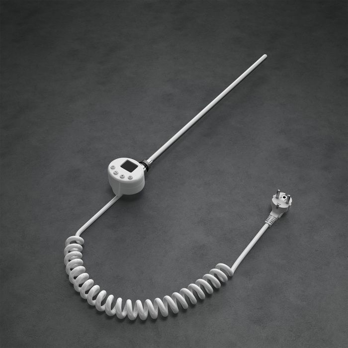 EMKE Résistance pour radiateur de salle de bain, 300 W, en acier inoxydable, pour radiateur, sèche-serviettes, électrique, élément chauffant avec prise et interrupteur, blanc EMKE Résistance pour radiateur de salle de bain, 300 W, en acier inoxydable, pour radiateur, sèche-serviettes, électrique, élément chauffant avec prise et interrupteur, blanc