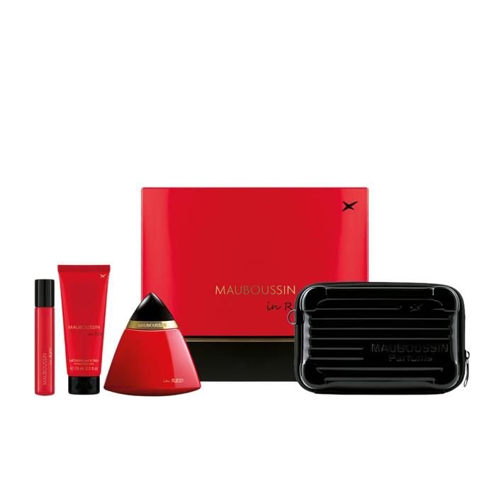 Coffret parfum - Mauboussin - In Red - Eau de parfum - 100 ml - Coffret 4 pièces