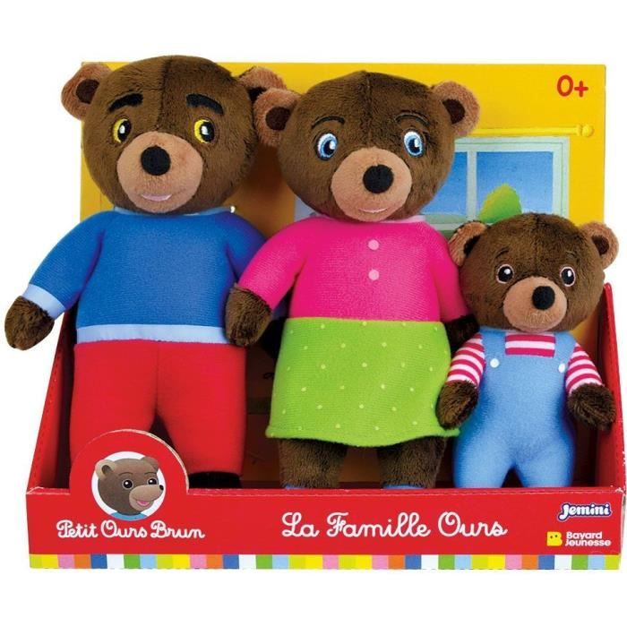 Coffret peluche PETIT OURS BRUN JEMINI Famille Maman ours