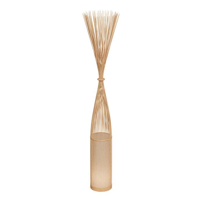 Lampadaire en bambou naturel 1m70 - Huron - Maison Pavane