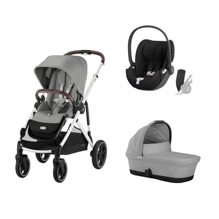 CYBEX - Poussette Trio Gazelle S SLV + Cloud T + Nacelle Stone Grey