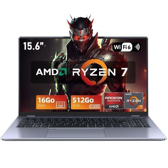 PC Portable Gamer AMD Ryzen 7 6800HX(8C-16T jusquà 47 GHz)16Go DDR5512Go SSDWiFi6Windows11proAMD Radeon 680M 2.2GHz
