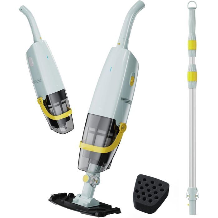 Lydsto S1 Aspirateur Piscine sans Fil avec Perche Rétractable Aspirateur Manuel Durée de Fonctionnement Jusquà 60 Min