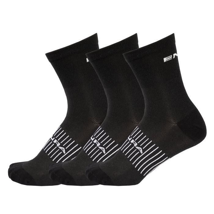 Chaussettes de course Endura Coolmax® (x3) - noir