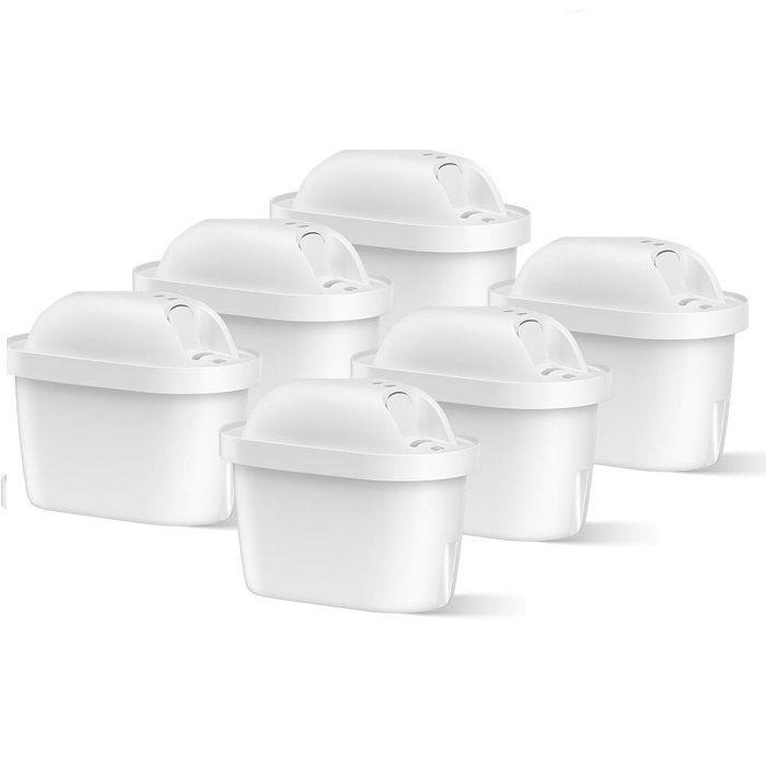 Lot de 6 Cartouches de Filtre à Eau Compatibles avec BRITA Recharge pour Carafe Filtrante｜Alternative à Cartouche