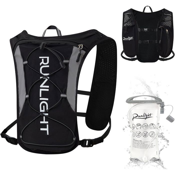 Gilet de course hydratation - Unbrand - Unisexe - Poche à eau 1 5 L - Respirant - Réfléchissant