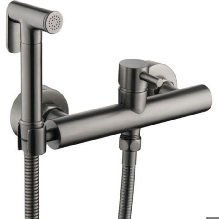 Ensemble de douche de Bidet caché de salle de bains pulvérisateur à main chaud et froid toilettes deau chaude noir
