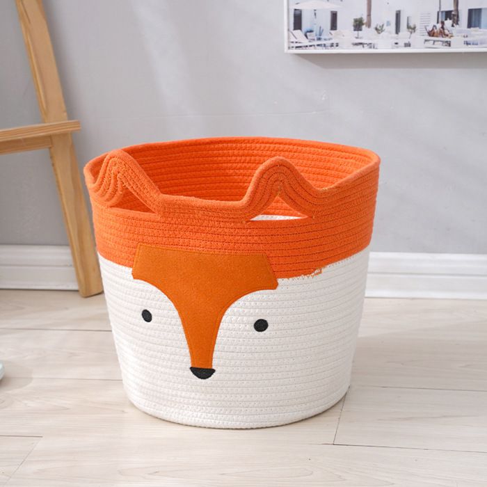 Grand Panier à Jouets en Coton Tressé pour Enfant - Corbeille à Linge Pliable Décorative pour Chambre de Bébé L