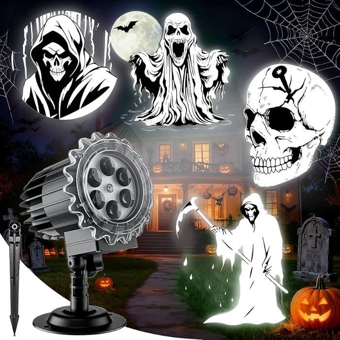 Projecteur extérieur 3D dynamique pour Halloween Lampe de projection LED extérieure Régge à 180° Éta PROJECTEUR LASER EXTERIEUR NOE