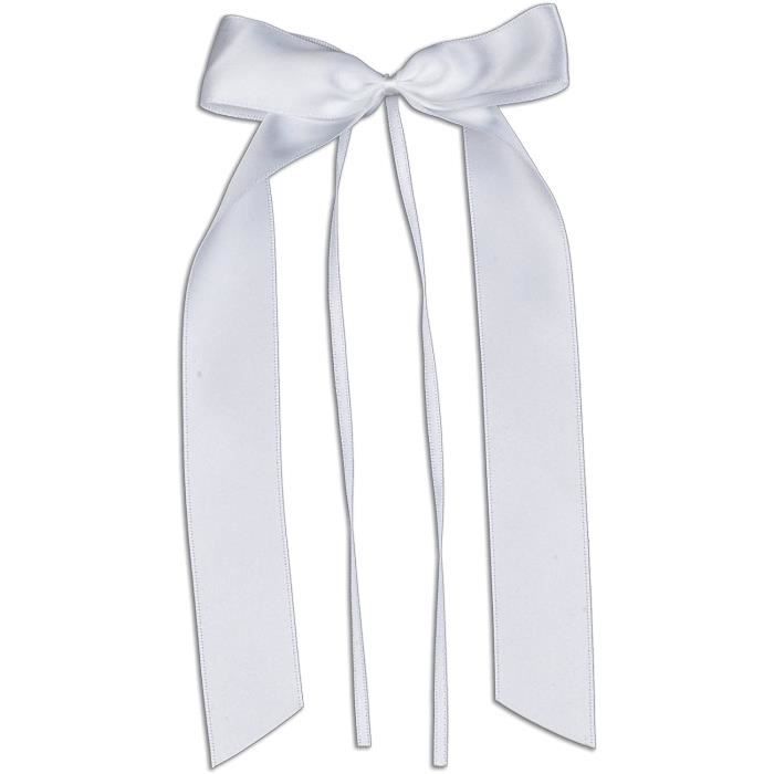 100Pcs nœuds d'antenne de voiture, faits à la main, ruban de satin décoratif, décoration de voiture, pour mariage, fête,cadeau,Blanc - Maison