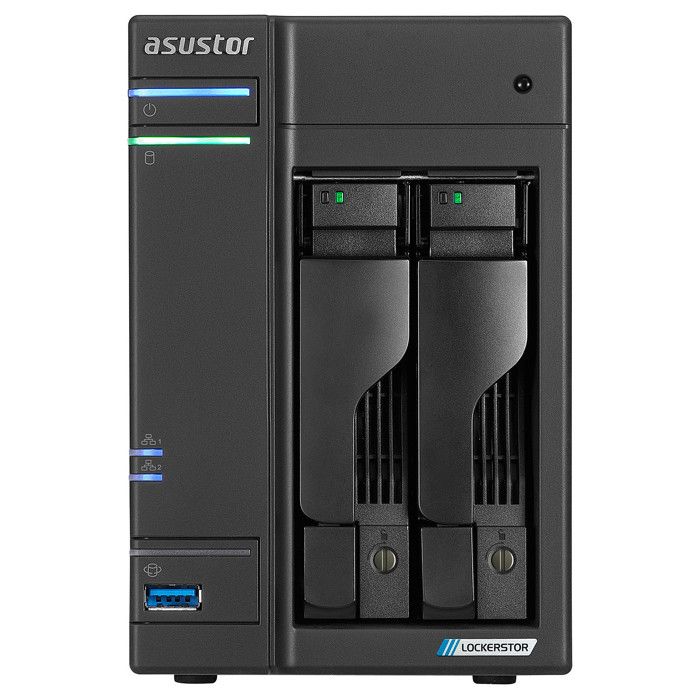 NAS - ASUSTOR - LOCKERSTOR 2 GEN 2 AS6702T - 2 Baies - Processeur Quad-Core - 2.5 Gigabit Ethernet