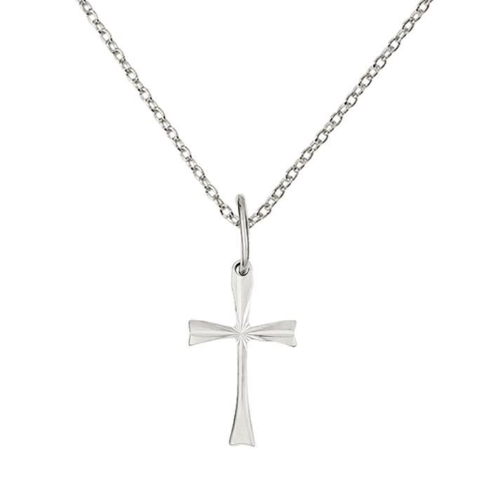 Femme Argent Sterling 925 Plaqué Couronne Bague croix Jésus Collier Pendentif 18" Femme Argent Sterling 925 Plaqué Couronne Bague croix Jésus Collier Pendentif 18"