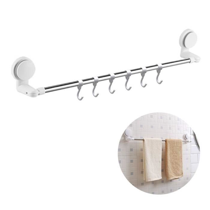 Barre Porte Serviette Telescopique Barre Porte Serviette Reglable A Ventouse Pour Salle De Bain