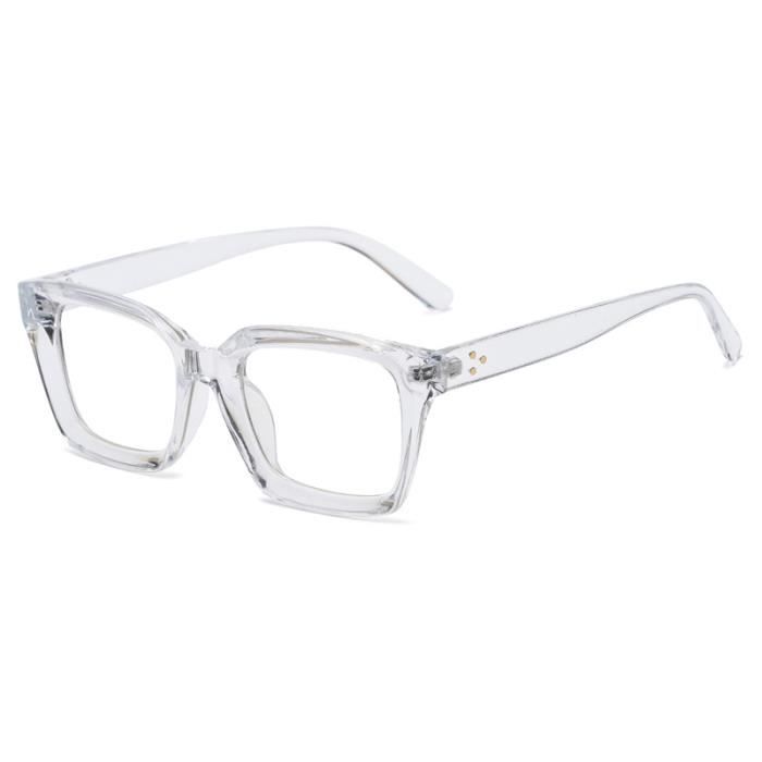 Lunettes lumiere bleue lunettes carrees Anti lumiere bleue pour homme et femme monture transparente pour C6 transparent Cdiscount Bijouterie