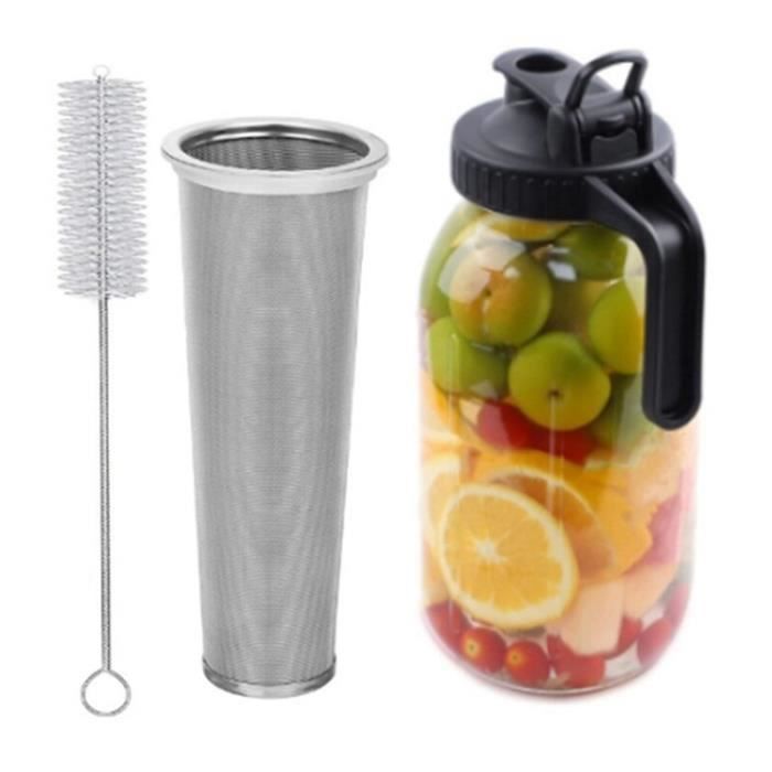 Pichet à Eau En Acier Inoxydable - 1.5 L Avec Couvercle Anti-glace - Bec Verseur Pratique - Poignée Ergonomique